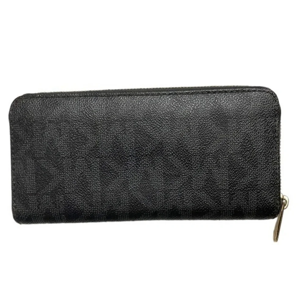 Michael kors signature black mk clutch zipper wallet